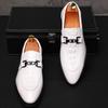 Fashion New Men's Pointed  Business Crocodile Pattern Casual Shoes Male Designer Slip On Loafers Homecoming Wedding Dress Footwear