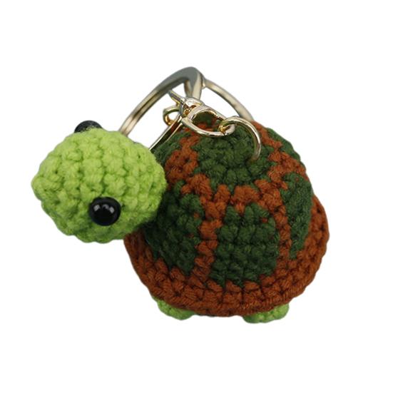 Schildkröten Schlüsselanhänger Anhänger Gestrickt Gute Details Realistisch Weich Edelstahl Exquisit Manuell Taschenanhänger Aufbewahrung Schlüsselanhänger Schildkröte Schlüsselring