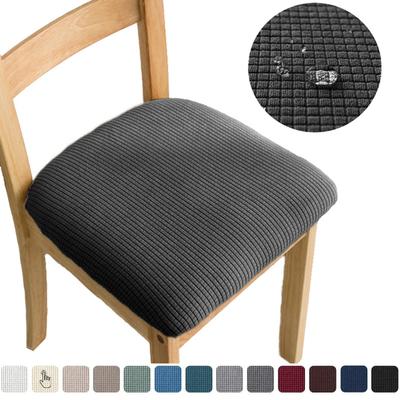 1/2/4/6Pcs Resist Water Seat Covers For Dining Room Stretch Removable Washable Chair Seat Protector Cushion Slipcovers