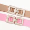 High-end Rhinestone Belt for Women's Versatile Coat for Women's Belt for Women's Belt for European and American Buckle Elastic Waist Seal