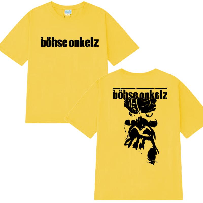 2026 Hot Sale Rock Band Böhse Onkelz Double Sided Print Short Sleeve T-shirts Men Women Vintage Hip Hop Streetwear Unisex Cotton T Shirt Top