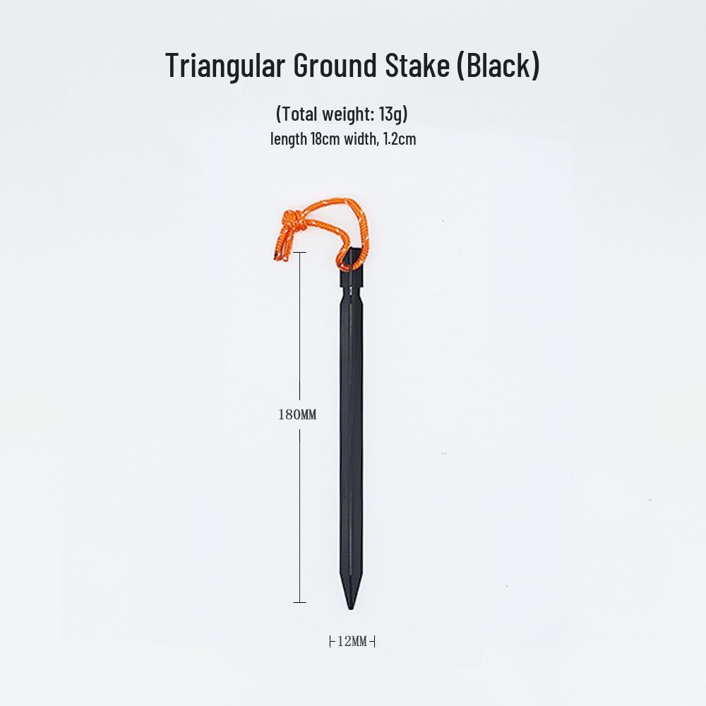 18cm Triangular Outdoor Tent Stakes with Reinforced Ropes - Camping Canopy Accessories