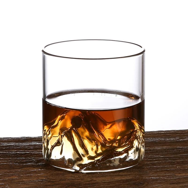 

5 Oz 3D Guanshan Whiskey Glass Set Transparent Crystal Cup Suitable for Drinking Whiskey Cognac Cocktail Ice Wine Glass 101-200ml