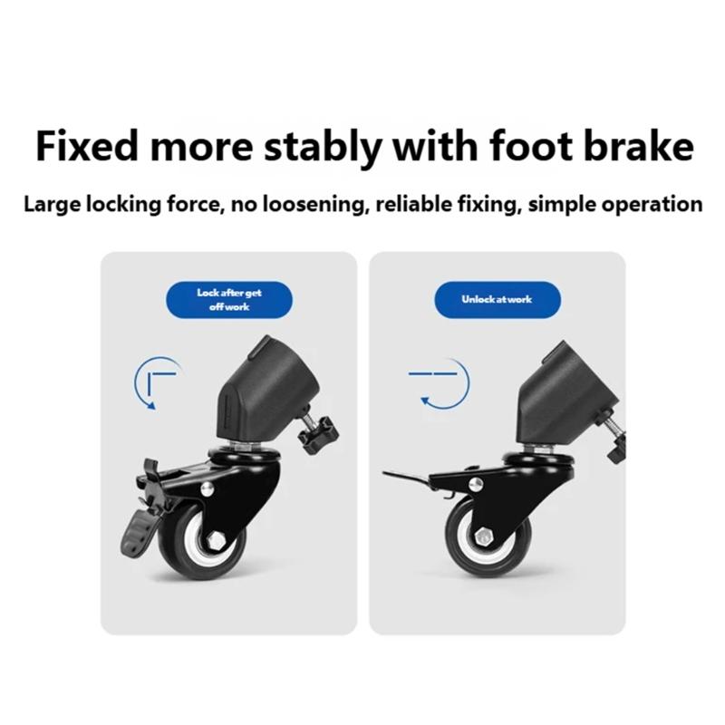 3Pcs C Stand Rotation Caster Wheel Set 25MM Diameter For Photography Foldable Light Stand Tripod Leg Accessories