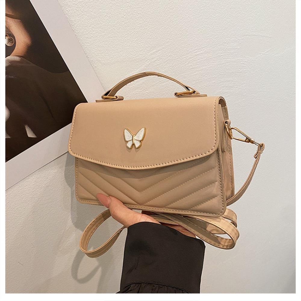 

Fashion Pure Color Women s Handbag PU Large Capacity Crossbody Bag Square Bag