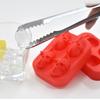 Molde de cubo de gelo 3D Skull Head Halloween Skull Shaped Whisky Wine Tray Maker Bar Party Supplies Silicone Ice Bandeja de gelo Caixa de gelo Molde de gelo