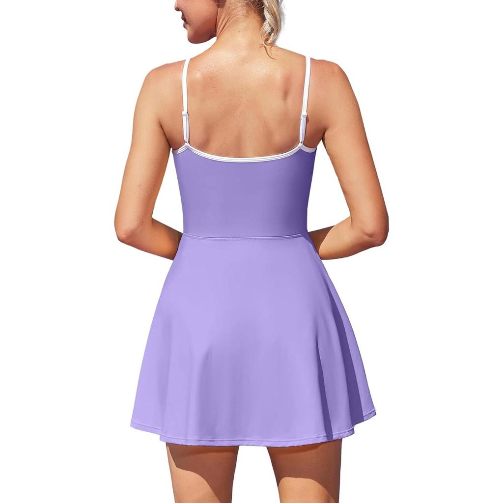 CHARMLEAKS Tenniskjole for kvinner med shorts Golfkjole Trening Justerbar treningskjole Activewear