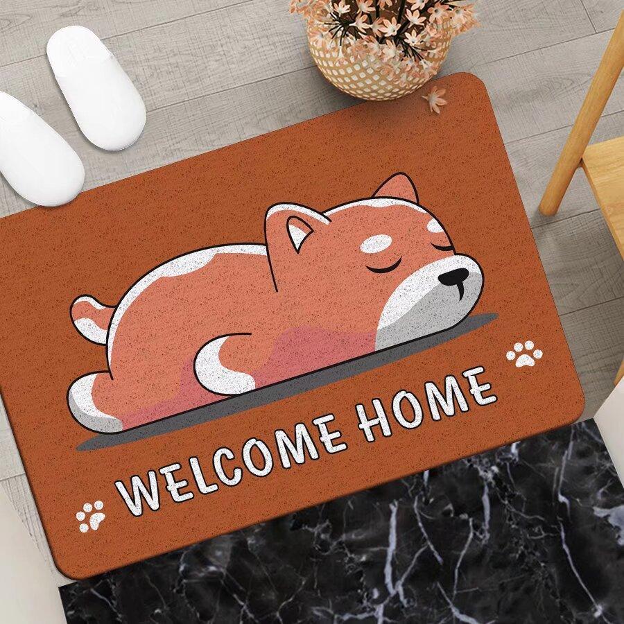 Cartoon Style Adorable Entry Door Mat Pvc Wire Ring Entrance Door Area Door Pad Can Be Cut and Scraped Dirt Mat Durable
