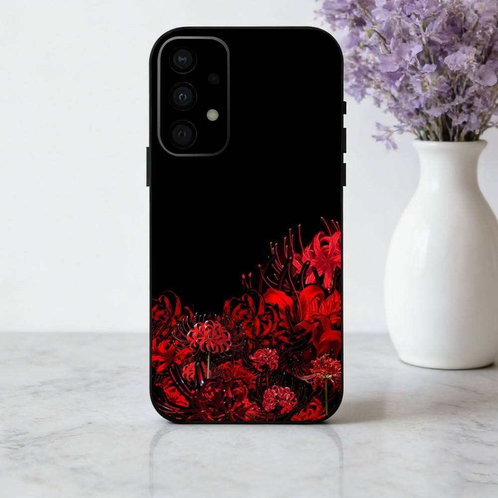 G-Ghoul R-Red Spider Lily Tokyo phone Case For Samsung Galaxy A73,A72,A71,A70,A53,A52,A51,Others Soft Black Shell