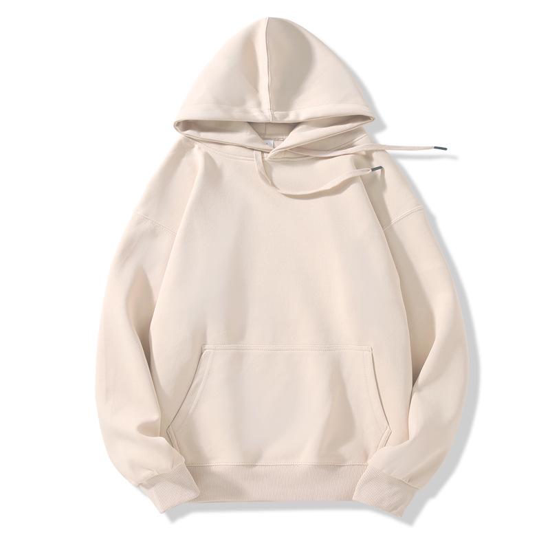 Black Solid Color Hooded Sweatshirt for Women - Korean Style, Loose Fit, Casual, Versatile, Plus Velvet Jacket for Autumn/Winter.