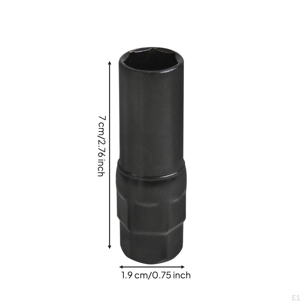 Socket with 7Sided Hex Profile AntiSlip Wheel Fastener Tool CloseTolerance Lock Removal
