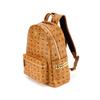 MCM Stark Studded Side Buckle Monogram Napa Leather Trim Backpack Unisex backpack Brown Cognac MMKAAVE09CO001