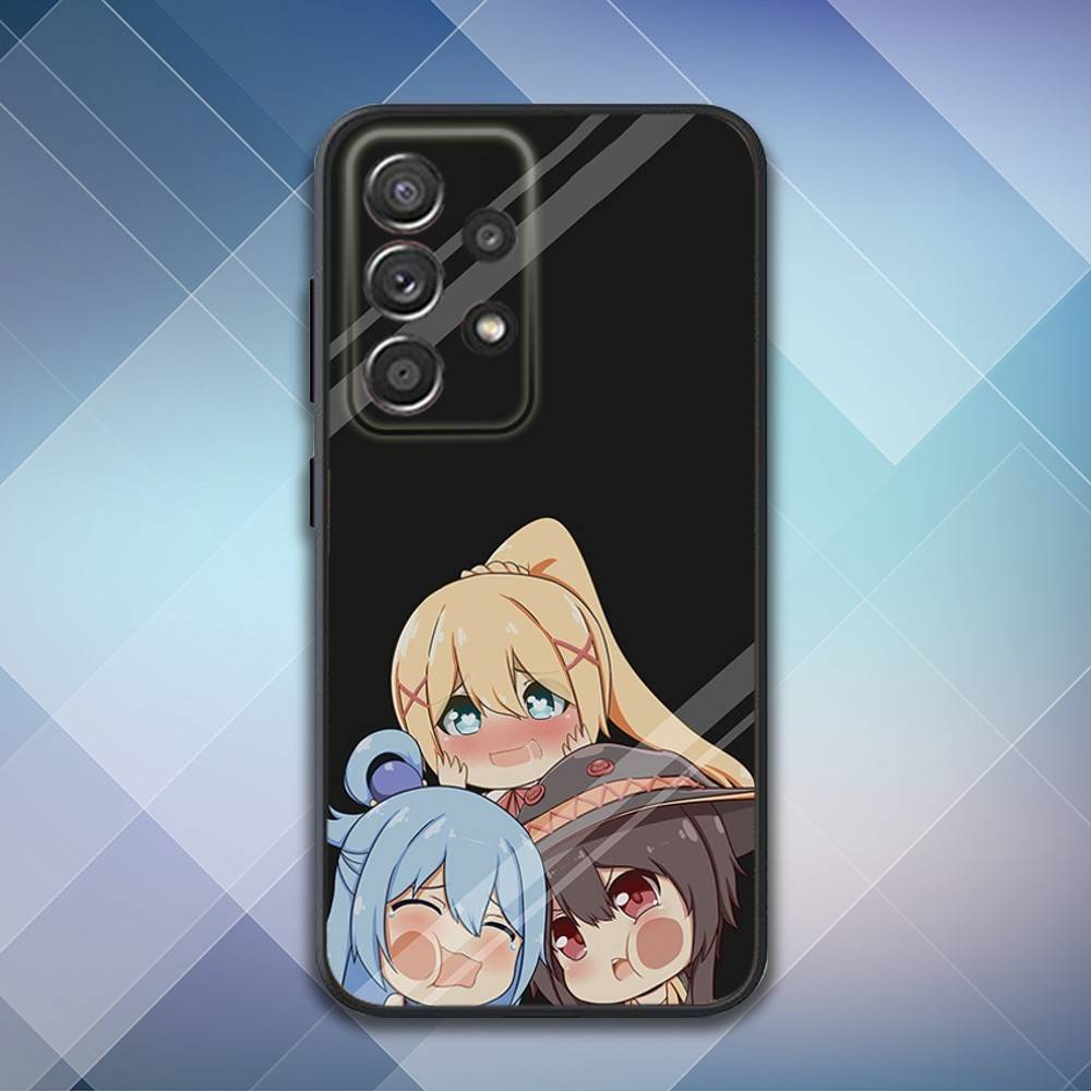 Megumin Anime K-KonoSubaS Phone Case For Samsung S25,S24,S21,S22,S23,S30,Ultra,S20,Plus,Fe,Lite,Note,10,9,5G Black Cover