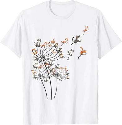 CaT Shirt CaT Shirts For Women Girls Cute Dandelion Flower T Shirt