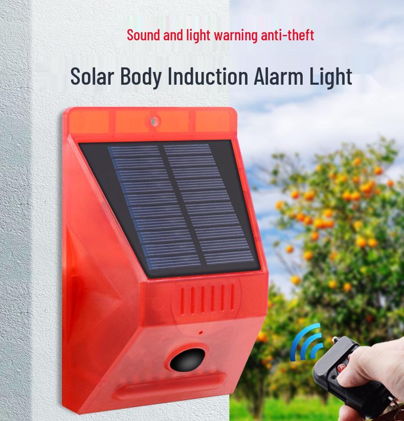 Solar-Powered Infrared Sensor Alarm & Animal Repellent Light with Remote Control