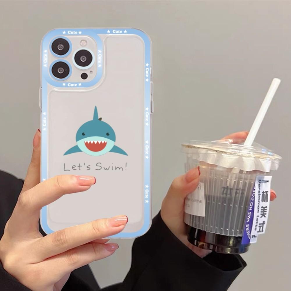 Cute Shark Phone Case For Redmi 7 8 9 A For Redmi Note 5 7 8 9 10 11 Pro Max 4G 5G Funfas