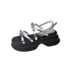 2026 Damen Sommer Sandalen mit dicker Sohle 2026 Heißer Verkauf Studenten Offene Zehenpartie Bequeme Schuhe Designer Mittelhoher Absatz Flache Damen Sandalen Schuhe