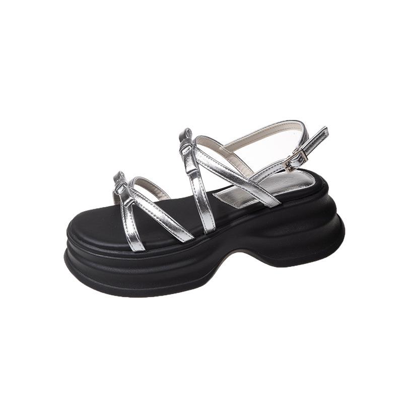 

2026 Women s Summer Thick-Soled Sandals 2026 Hot Sale Student Open Toe Casual Shoes Designer Mid-Heel Flat Women Sandals Shoes 35