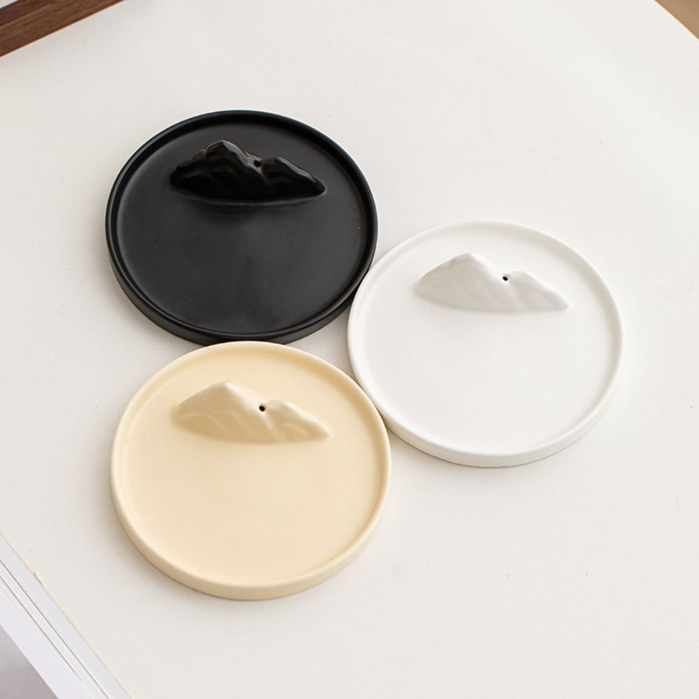 Smooth Surface Incense Stick Holder Round Incense Burning Tray  Home Decoration
