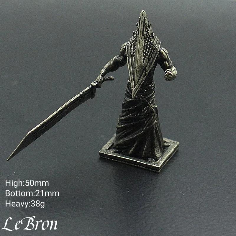 Vintage White Bronze Demon Race Soldier Statue Desktop Board Game Soldier Model Toys Desk Mini Decorative Ornament Crafts Gifts