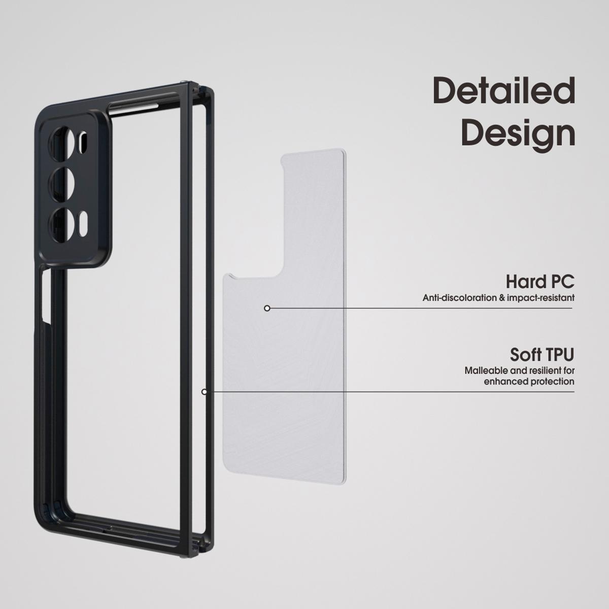 

IBMRS For Honor Magic V2 5G Case Protective Hybrid TPU+PC Phone Cover Matte Black