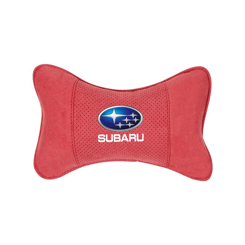 1 Stück Wildleder Autositz Kopfstütze Nackenkissen Innenzubehör für Subaru STI Impreza Legacy WRX BRZ Forester XV Outback Levorg