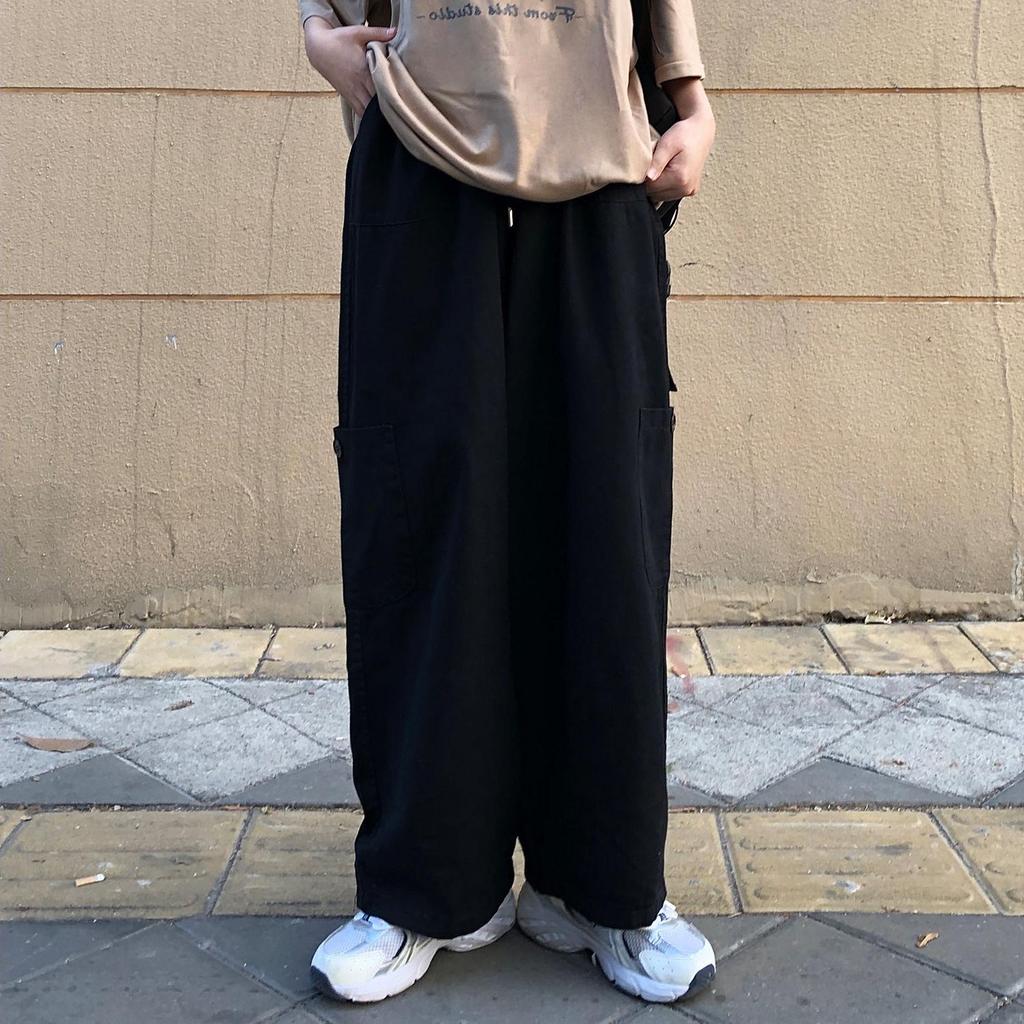 Plus Size Japanese-Style Retro Wide-Leg Work Pants for Women - Spring Collection