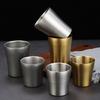 Izolované nerezové kelímky 304 s dvojitou stěnou, stohovatelné, kovové sklenice na pití pro domácnost, kancelář a kempování
