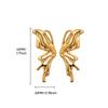 Classic Half Flower Stainless Steel Earring Women Mama 18K Gold-plated Stud Earring Wedding Jewelry Vacation Accessories Gifts