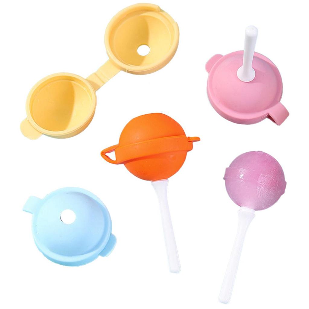 Lollipop Silicone Ice Box Popsicle Mold Mini Ice Cream Maker Ice Mold Household Popsicle Ball Diy Mold Homemade Popsicle Tools