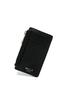 DELLA MILANO Multi-Compact Wallet, Genuine Calf Leather, Compact Mini Wallet, Black X Black