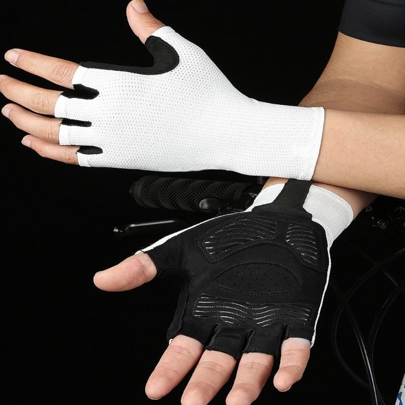 High Elastic Cycling Fitness Glove Quick Drying Breathable Sports Glove Nonslip Half Finger Fishing Glove Enduring