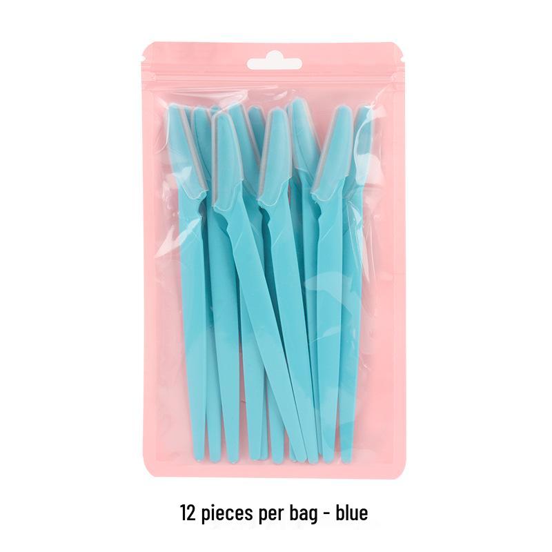 New Stainless Steel Eyebrow Razor: Straight Handle Trimmer for Precise Hair Removal.