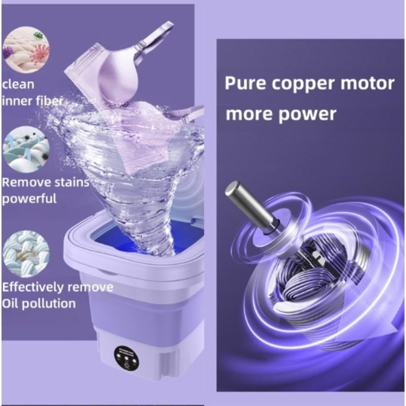 Large Portable Electronic Mini Washing Machine Dormitory Underwear Laundry Machine Capacity Foldable Washing Machine