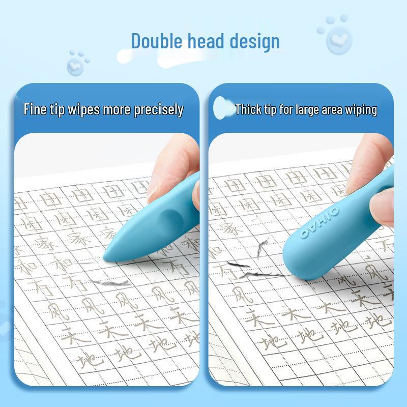 Extra Large Durable, Chip-Free Eraser for Primary School Students - Leaves No Trace or Crumbs, Cleans Thoroughly