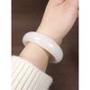 Natural Xinjiang Hotan Mutton Fat Jade Bracelet for Women - White Jade Prosperity Blessing