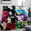 1PC Soul Eater Print Flannel Blanket, High quality Comfortable for All Seasons, Home Decor, Warmth and Comfort, Perfect for Christmas Gifts173