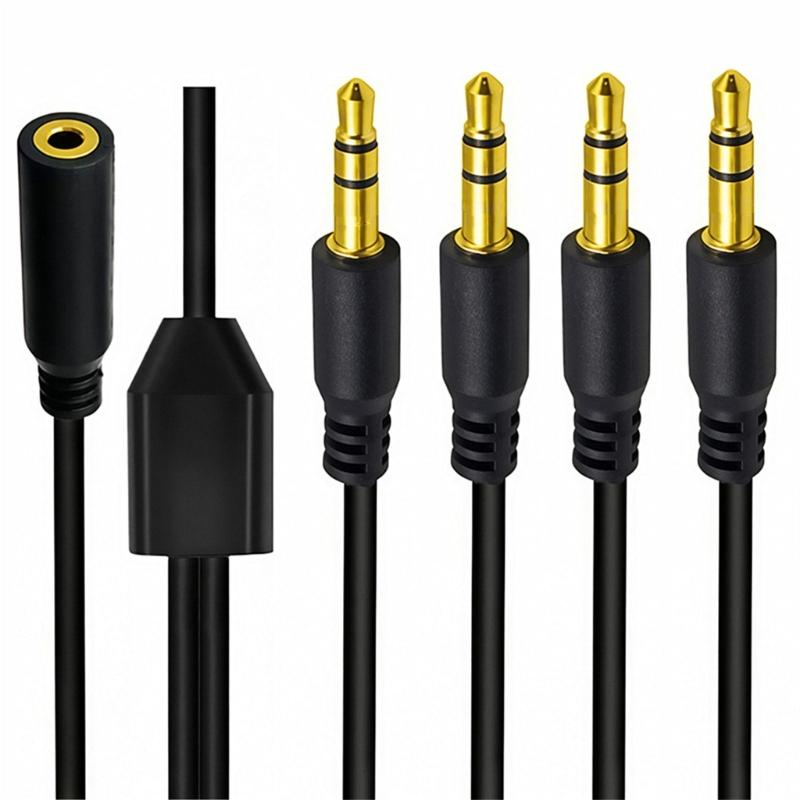 3.5mm Male To Female Audios Cable Gold Plated Connectors Universal Compatibility for Speakers Headphones and Devices
