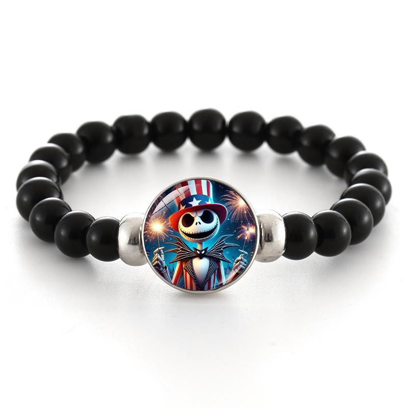 New Christmas Night Anime Snap Bracelet - Elastic Beaded Hand Jewelry