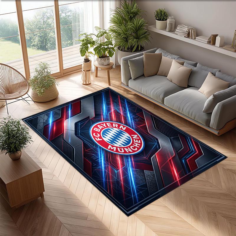Bayern Munich Printed Flannel Area Rug Non Slip Soft Polyester Floor Carpet Indoor Decor Mat for Bedroom Living Room Sofa Game Room Home Decoration