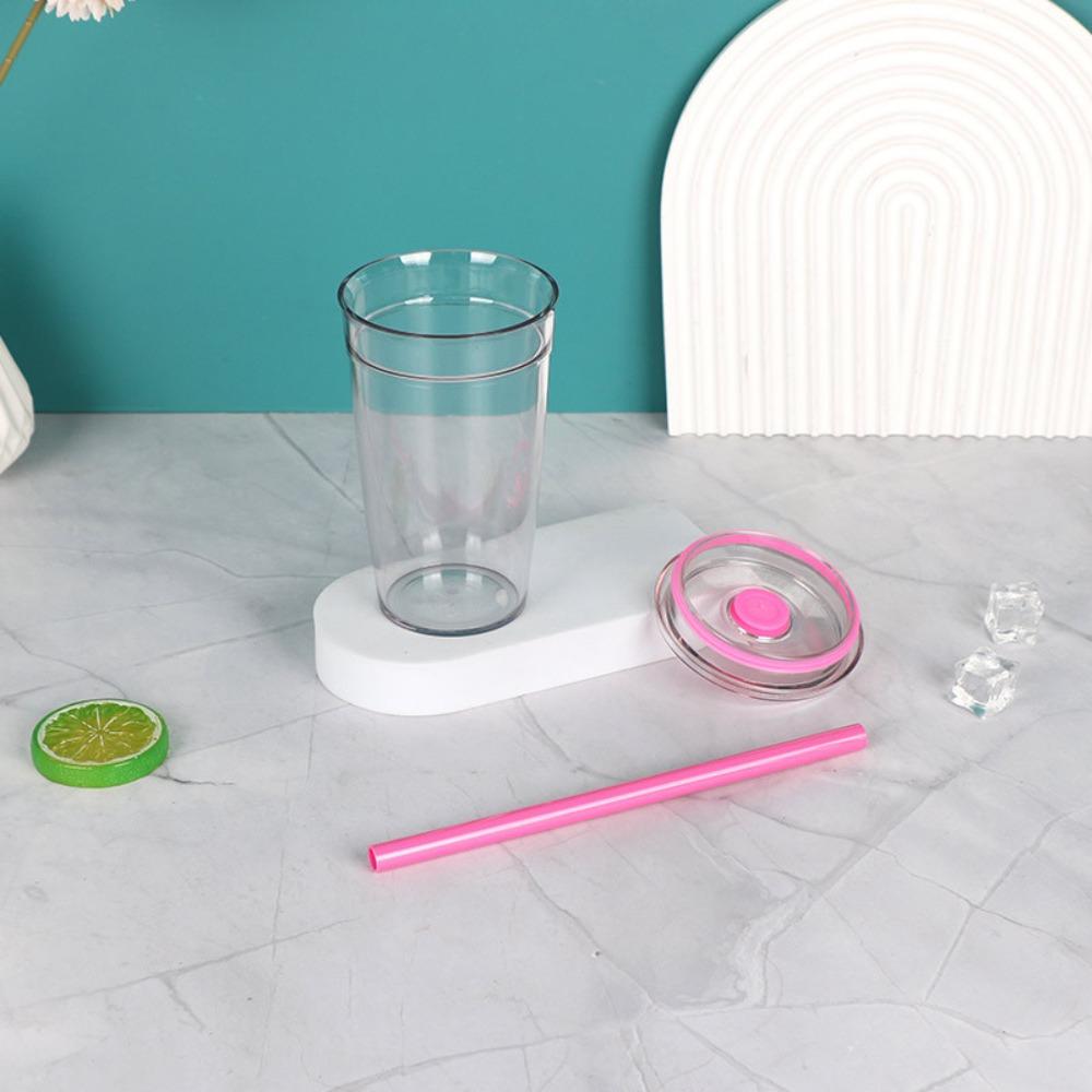 450ml Coffee Cup Reusable Car Tumbler Fashion Straw Cup Home