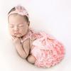 Photoshooting Props for Baby Shower Gift Newborn Costume Flower Headband Bowknot Lace Romper Dress Photography Clothing