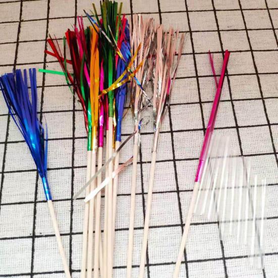 100 Stück Lebensmittelstäbchen, glitzernd, rutschfest, bunte Einweg-Party-Salat-/Kuchen-/Obststäbchen, Urlaubsbedarf