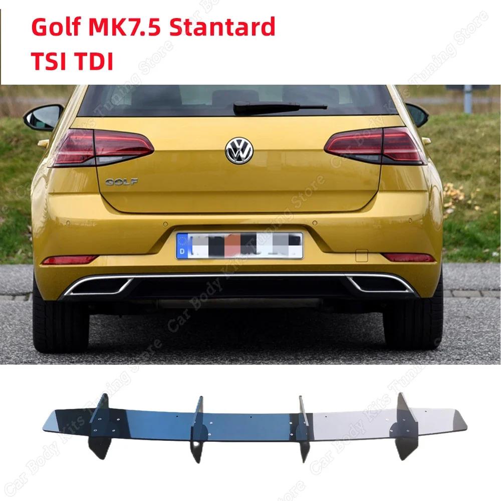 For Volkswagen Golf 7 7.5 MK7 MK7.5 Standard TSI TDI 2012-2019 High Quality Rear Bumper Diffuser Rear Side Splitters Spoiler Lip