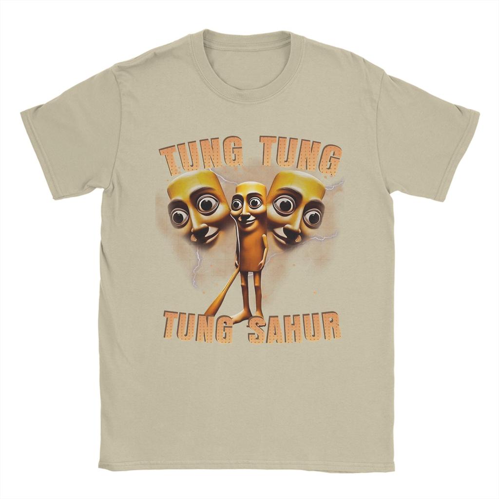Vintage T Shirt Summer Tung Tung Sahur Hippie T Shirts Cotton Tee Shirt for Unisex YK Casual Short Sleeve Clothes