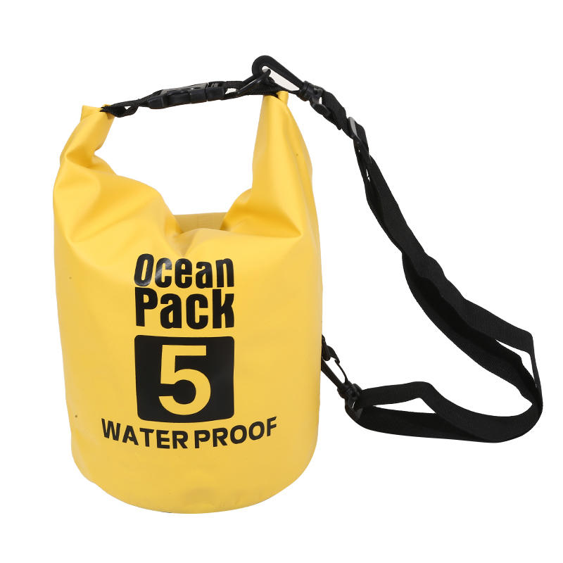 5L Heavey-Duty PVC Waterproof Dry Bag Sack Outdoor Floating Bucket Bag for Kayaking/Boating Fishing Rafting Swimming