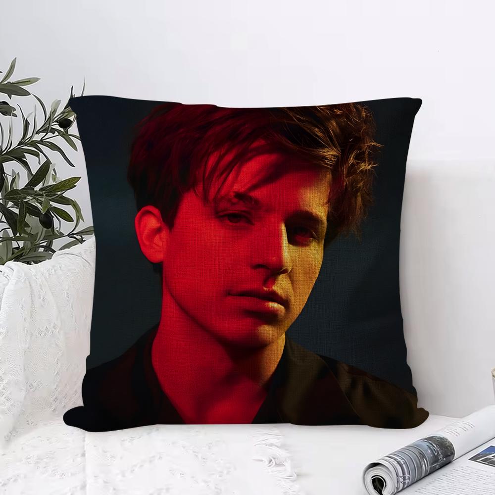 Charlie Puth Cushion Cover Breathable Linen Pillow Cover SkinFriendly Home Decor Pillowcase with Hidden Zipper