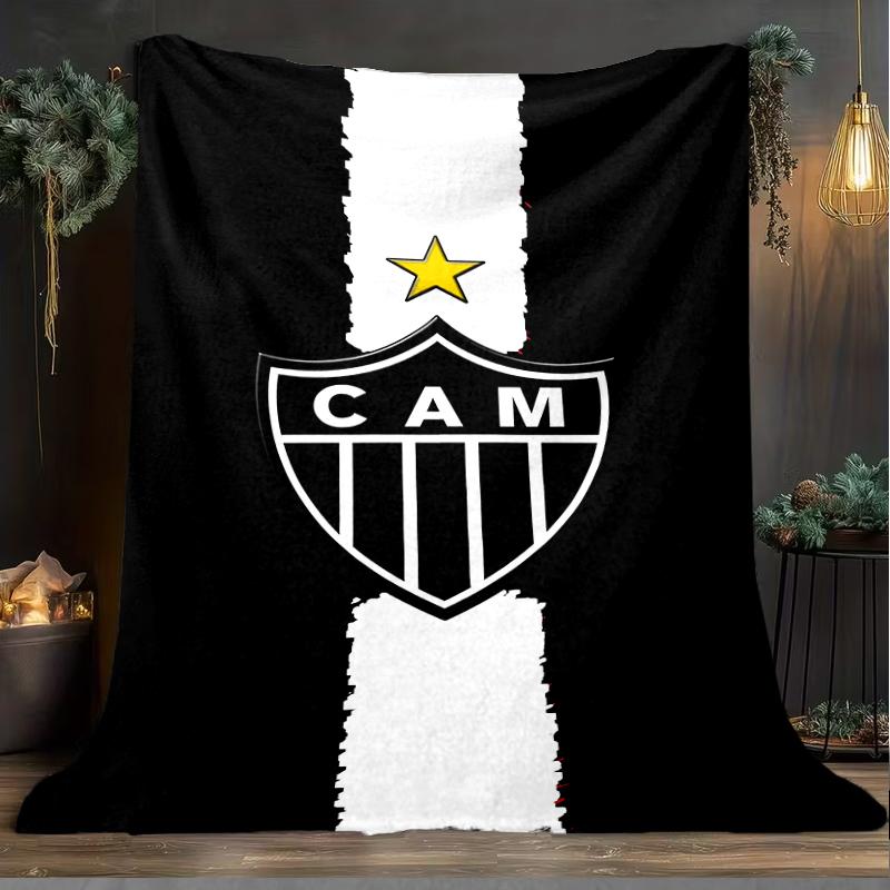 1PC Love For Atlético  Printed Soft Flannel Blanket Throw for Adult Bedroom Living Room Sofa Camping Travel Fan Gifts Christmas Gifts