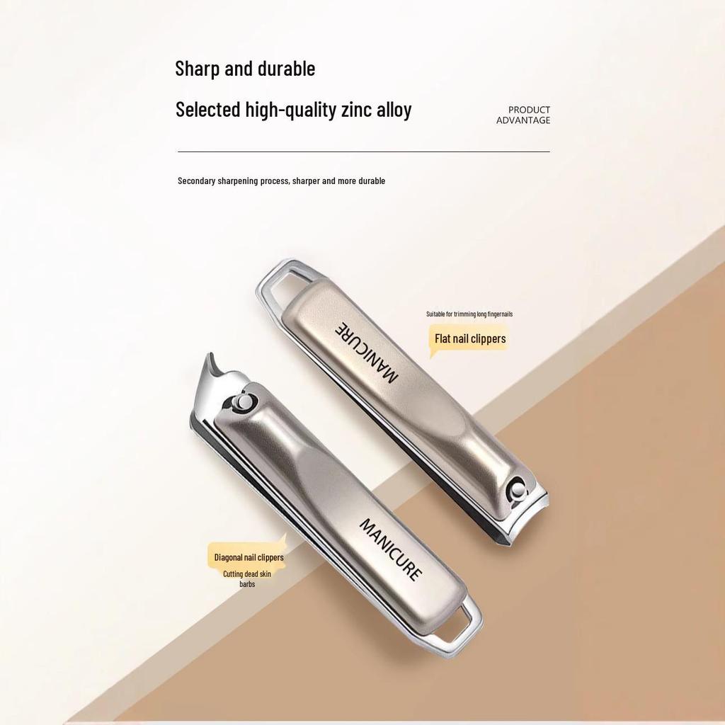 Luxury 5-Piece White Nail Clipper Set with Logo - Manicure & Pedicure Tools Available