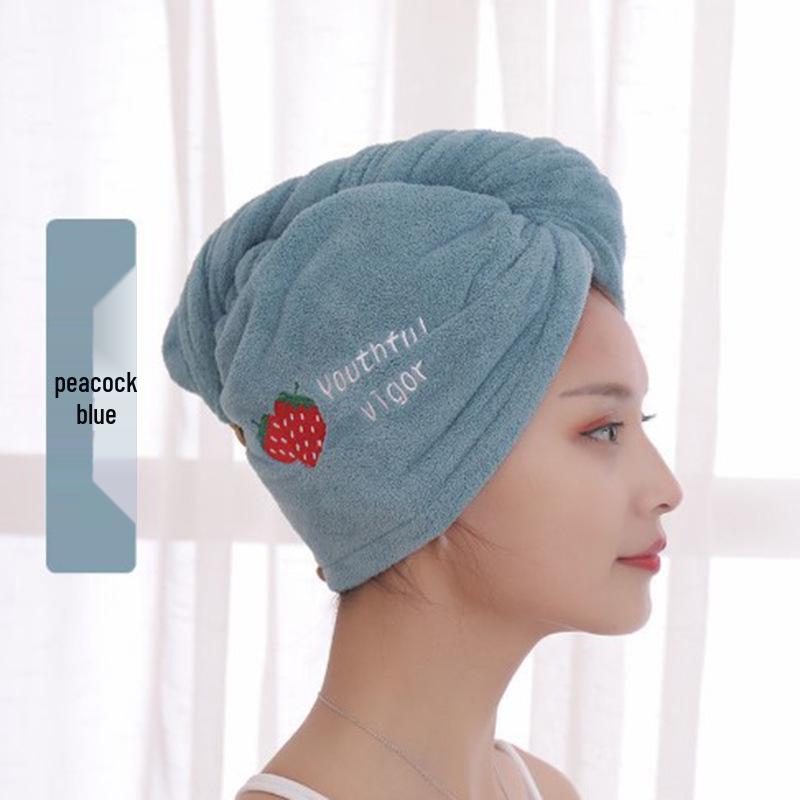 Women's Coral Fleece Quick-Drying Hair Cap – Soft, Breathable, Absorbent Head Wrap Towel